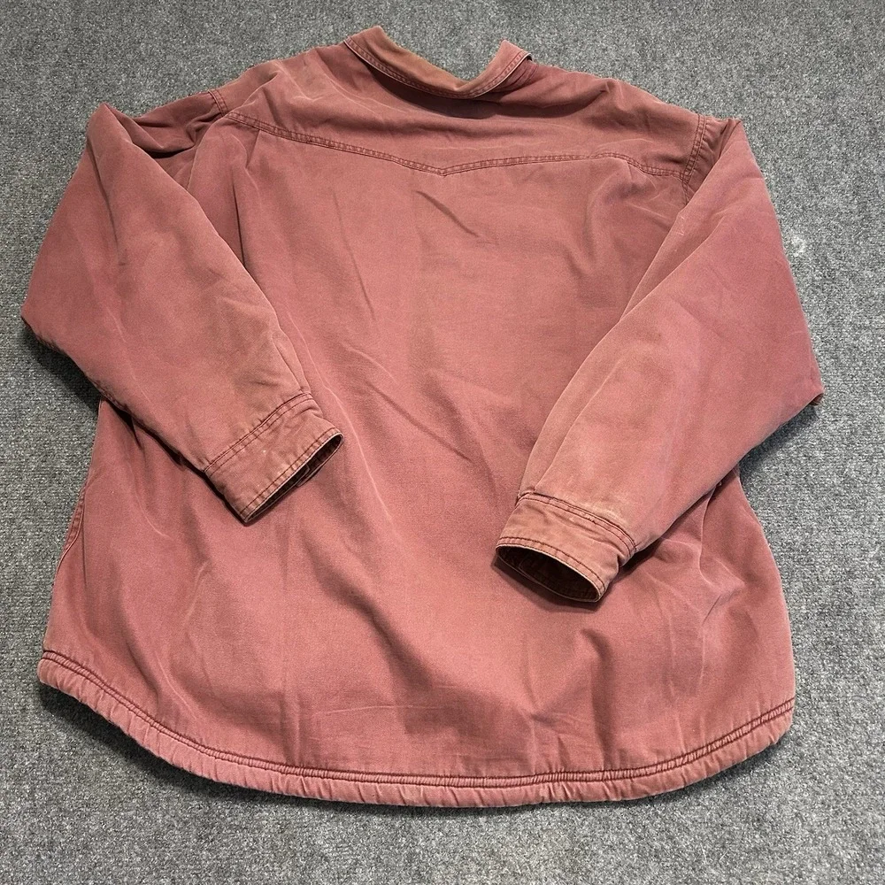 Territory Ahead Shacket Size XLT  Red  Sherpa-Lined Canvas Jacket‎ Elbow Patches